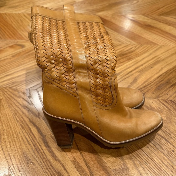 PAIGE Boho Long Balloon Sleeve Striped Dress in Blue and White - Picture 6 of 6